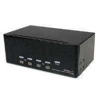 StarTech 4 Port Triple Monitor DVI USB KVM Switch with Audio & USB 2.0 Hub