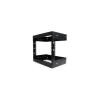 startechcom 8u open frame wall mount equipment rack adjustable depth 8 ...