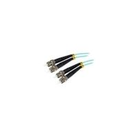 StarTech.com 10Gb Aqua Fiber Patch Cable-ST Multi-Mode (M)-ST Multi-Mode (M)-1 m-Fiber Optic - for Network Device - 1m - 2 x ST Male Network - 2 x ST 