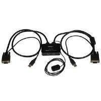 startechcom 2 port usb vga cable kvm switch usb powered with remote sw ...