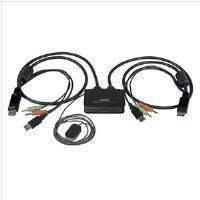 Startech.com 2 Port Usb Displayport Cable Kvm Switch With Audio And Remote Switch - Usb Powered