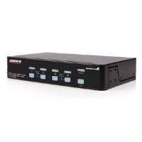 StarTech 4 Port High Resolution KVM Switch USB/DVI Dual Link with Audio (Black)