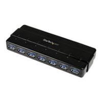 StarTech.com 7 Port SuperSpeed USB 3.0 Hub - Desktop USB Hub with Power Adapter ? Black