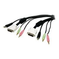 StarTech.com 10 ft 4-in-1 USB DVI KVM Cable with Audio and Microphone