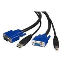 startechcom 10 ft 2 in 1 universal usb kvm cable