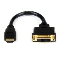 StarTech.com HDMI to DVI-D 8 inch Video Cable Adaptor - HDMI Male to DVI Female