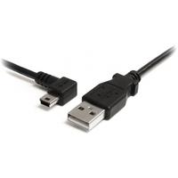 startechcom 6 ft mini usb cable a to left angle mini b