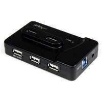 startech 6 port usb 3020 combo hub with 2a charging port
