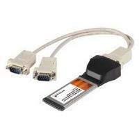 startech 2 port native expresscard rs232 serial adaptor card with 1695 ...