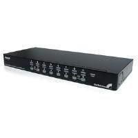 StarTech 16 Port 1U Rack Mount USB KVM Switch Kit with OSD and Cables