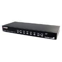 startech 8 port kvm switch rackmount usbvga with audio black