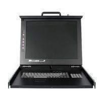 startech 1u 19 inch rack mount lcd console with integrated 8 port kvm  ...