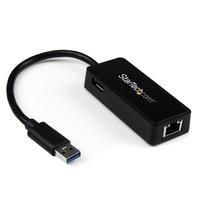 StarTech.com USB 3.0 to Gigabit Ethernet Adapter NIC w/ USB Port Black