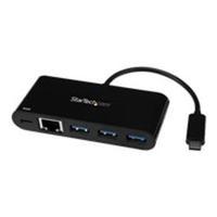 StarTech.com USB-C GbE Adapter + 3-Port Hub