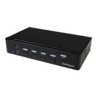 StarTech.com 4-Port DisplayPort KVM Switch With Built-in USB 3.0 Hub - Rack-Mountable