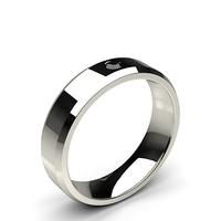 studded beveled profile comfort fit black diamond wedding band