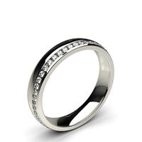 studded comfort fit diamond wedding band