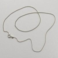 sterling silver curb chain shy 41cm