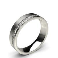 studded comfort fit mens wedding band