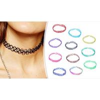 Stretch Tattoo Choker Necklace - 10 Colours