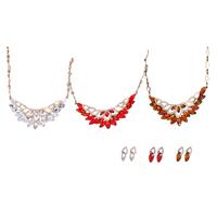 statement floral design jewellery set 3 colours