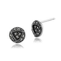 Sterling Silver 0.2ct Marcasite Rennie Mackintosh stud Earrings