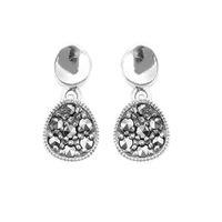 sterling silver 02ct marcasite drop earrings