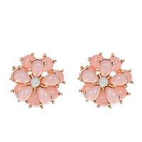 Stud Earrings Crystal Crystal Alloy Flower Style Flower Jewelry Party Daily Casual 1 pair
