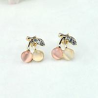 stud earrings drop earrings cubic zirconia gold plated alloy fashion g ...