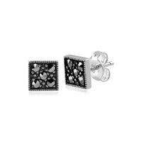 Sterling Silver 0.25ct Marcasite Stud Earrings