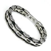 stainless steel bracelet and bangle 210mm mens jewelry strand rope cha ...