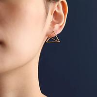 Stud Earrings Euramerican Fashion Alloy Geometric Triangle Shape Silver Gold Jewelry For Daily 1 Pair