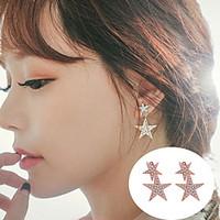 Stud Earrings Crystal Simple Style Crystal Alloy Star Jewelry ForWedding Party Special Occasion Halloween Anniversary Birthday