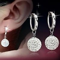 Stud Earrings Ball Earrings Basic Classic Silver Sterling Silver Cubic Zirconia Imitation Diamond Ball Silver Jewelry For Wedding Party Daily Casual