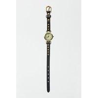 Studded Faux Leather Thin Watch