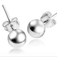 Stud Earrings Jewelry Women Wedding Party Daily Sterling Silver 1pc Silver