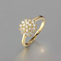 statement rings gold plated fashion golden jewelry wedding party daily ...