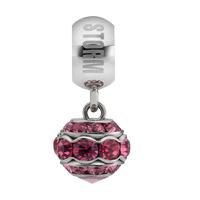 storm rondelle bead pink