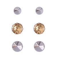 Stud Earrings Rhinestone Silver Plated Gold Plated Fashion Blue Champagne Jewelry Party Daily Casual 1set