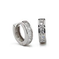 stud earrings hoop earrings sterling silver simulated diamond alloy bi ...