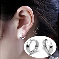 Stud Earrings Hoop Earrings Sterling Silver Alloy Birthstones Silver Jewelry Party Daily Casual 2pcs