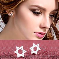 Star Non Stone Stud Earrings Jewelry Wedding Party Halloween Daily Casual Alloy Silver Plated 1 pair Silver