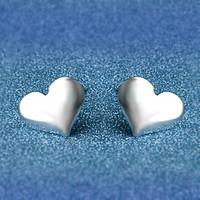 Stud Earrings Jewelry Silver Plated Alloy Heart Silver Jewelry Wedding Party Halloween Daily Casual 1 pair