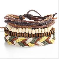 strand wrap bracelet leather circle vintage punk mens womens jewelry 1 ...