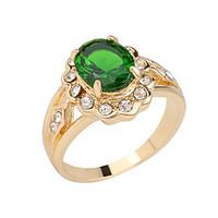 statement rings gemstone alloy fashion green jewelry party daily casua ...