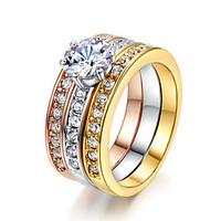 Statement Rings Crystal Simulated Diamond Alloy Classic Fashion Jewelry Wedding Party 1pc