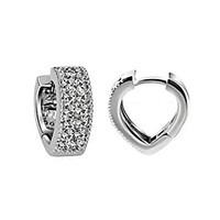 Stud Earrings Sterling Silver Simulated Diamond Gold Silver Jewelry 2pcs