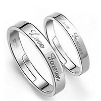 Sterling Silver Ring Couple Rings Wedding/Party/Daily/Casual Promis rings for couples