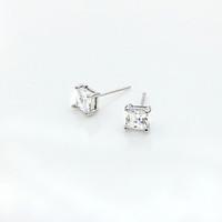 Stud Earrings Crystal Rhinestone Gold Plated 18K gold Simulated Diamond Fashion Silver Jewelry 2pcs