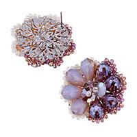 stud earrings crystal euramerican fashion personalized alloy purple je ...